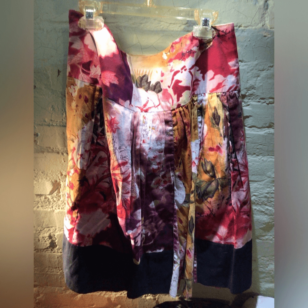 NEW! ETRO cotton silk Floral Multicolor Women's Skirt